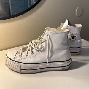 Converse Platform All Star White Canvas High-Tops